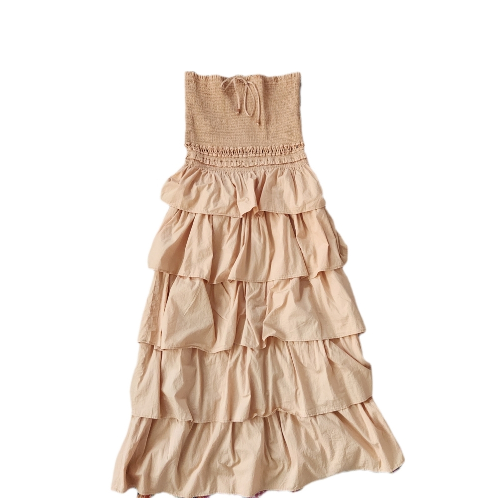 Free People Sunset Dancing Dress Peach Nude Women's Size Large - Picture 2 of 12